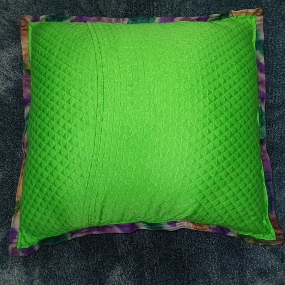 NEW pillowcase pillow cover buttons beads Sewn by hand PATCHWORK - Picture 4 of 4